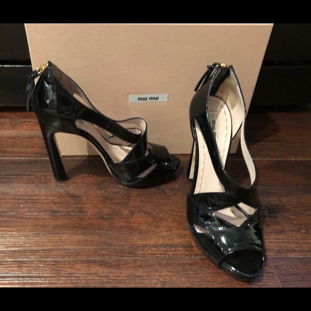 Black Miu Miu heels